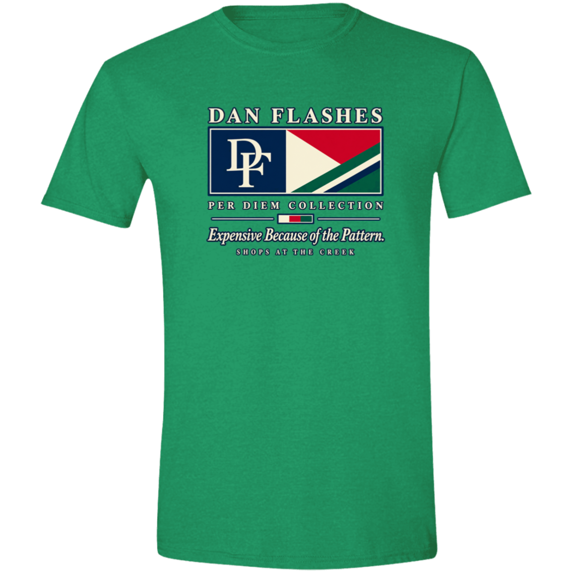 Dan Flashes Per Diem Collection Pattern Humor T-Shirt - Image 3