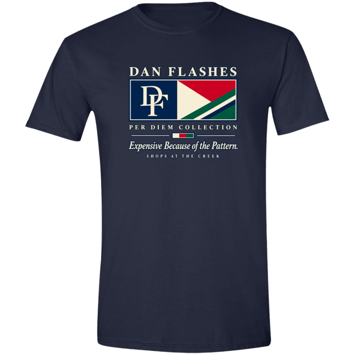 Dan Flashes Per Diem Collection Pattern Humor T-Shirt - Image 4
